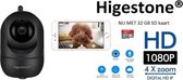 Hardloper - Huisdiercamera - Hondencamera - Met 32 GB SD Kaart- 2-Weg Audio - WiFi - Beweeg En Geluidsdetectie - Nachtvisie - Hondencamera Beelden Op Telefoon- Hondencamera Met App - Smart Camera - Opslag In Cloud Of SD -IP Camera - Zwart - Higestone