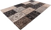 Lalee Pacino - Handgemaakt - Lapwerk – Patchwork - Vintage - Vloerkleed - Vloer kleed - Tapijt – Karpet -200x290 - grijs