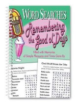Word Searches Remembering the Good Ol' Days
