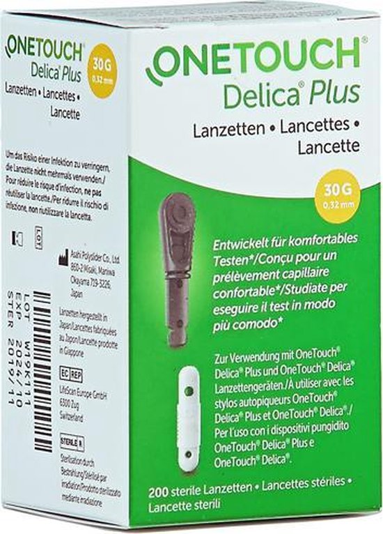 One Touch Delica Plus Lancetten 200 stuks
