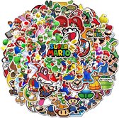 100 Super Mario stickers - Yoshi, Peach, Luigi - Voor laptop/nintendo/muur/agenda etc.