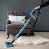 MPM - Draadloze Steelstofzuiger - Cycloonstofzuiger zonder Snoer - Ergonomische Kruimelzuiger met Telescopische Buis