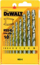 DeWalt DT5921 10 delige HSS-G Metaalboren in Cassette - DT5921-QZ