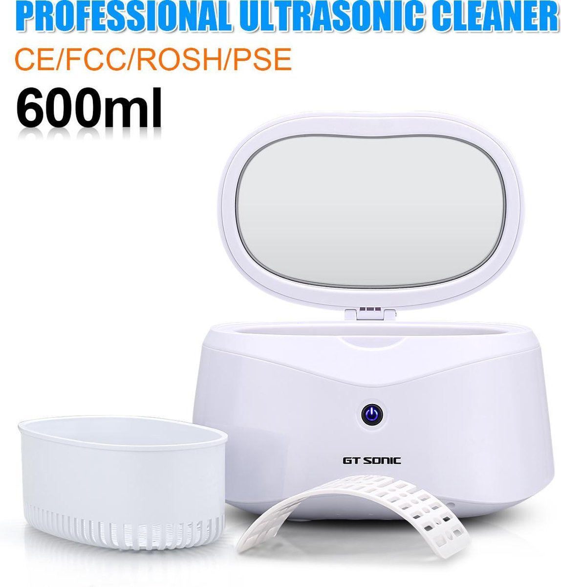 CREWORKS - Mini nettoyeur à ultrasons pour lunettes - 600 ml