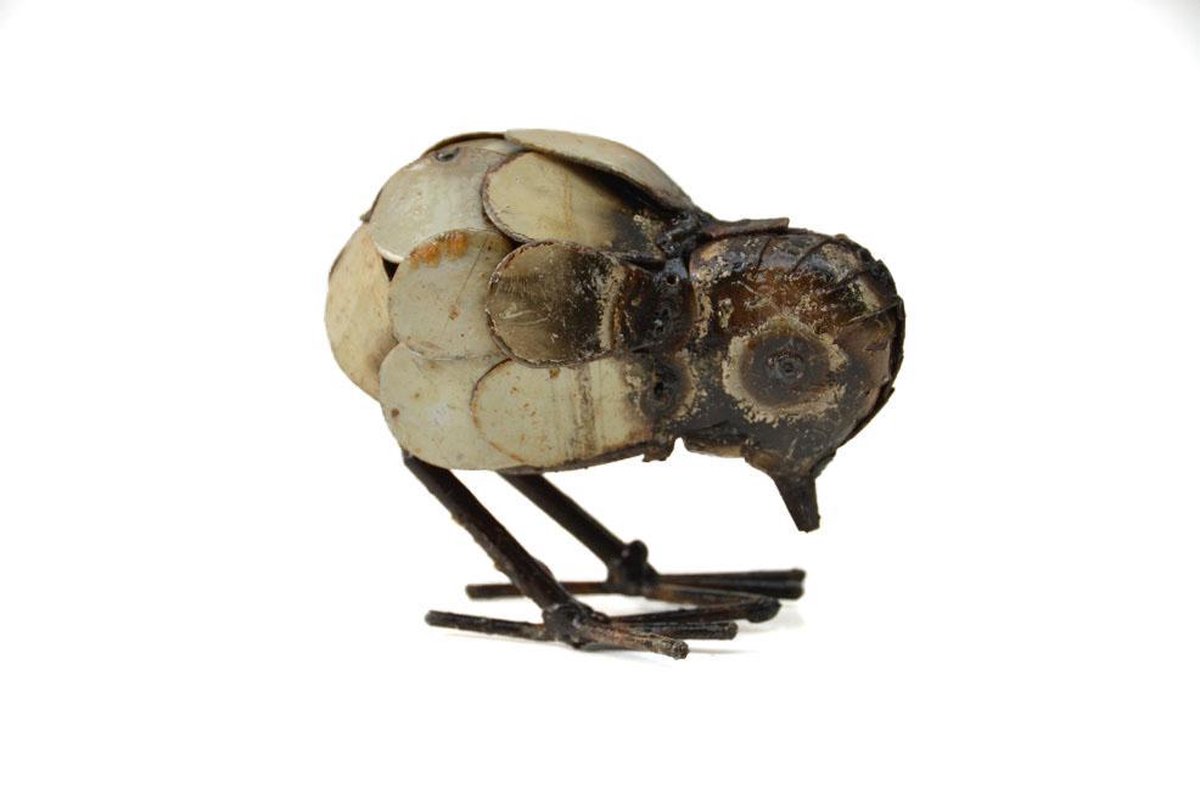 metal art - kuiken struisvogel - fair trade uit Zimbabwe