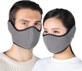 Facemask - Oorverwarmer - Fleece Ski Masker - Ski Sjaal - Grijs - Dames en Heren!