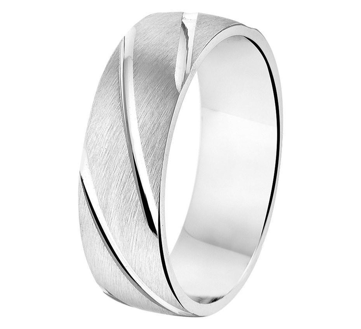 Gerhodineerd Zilver Ring A209 - 6,5 Mm Zonder Cz 1315104