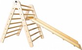 Klimset Baby 80 cm - Pikler Triangle - hout, klimrek voor peuters met glijbaan, klimtoestel houten