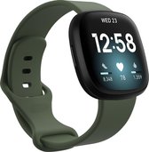 YONO Bandje geschikt voor Fitbit Versa 4 / 3 / Sense – Siliconen – Donkergroen – Large