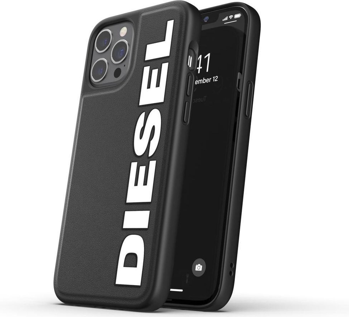 Diesel Moulded Case Core PC en TPU logo hoesje voor iPhone 12 Pro Max - zwart