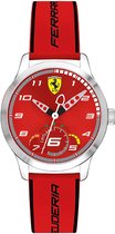 Ferrari Pitlane 0860004 Horloge - Siliconen - Rood - Ø 34 mm