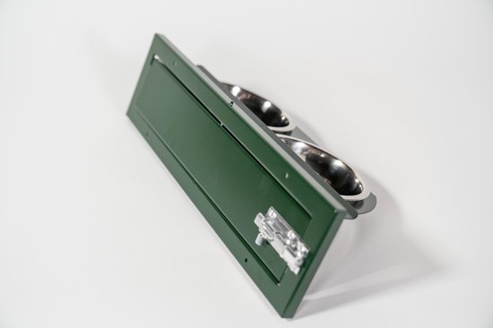 Plateau tournant Black Beauty Vogel Feeder en vert Ral 6009-2 plateaux en acier inoxydable