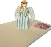 pop-up kaart biddende engel wenskaart met envelop luxe wenskaart ansichtkaarten