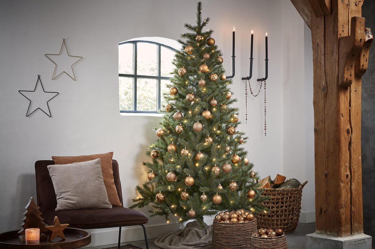 Black Box Trees Chir Sapin de Noël avec éclairage - H230 x ø145 cm