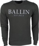 Ballin - Heren Sweater met 3D Reliëf opdruk - Zwart | bol.com