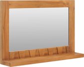 Wandspiegel 60x12x40 cm  (incl LW 3d klok) - spiegel