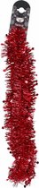 1x Rode folie slingers/guirlandes met sterren 200 cm - Kerstslingers - Kerstboomversiering rood