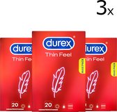 Durex  Condooms Thin Feel 20st x3