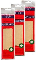 12 x FIGO pleisters 25 x 6 cm ademend, zelfklevende pleister, wondverband