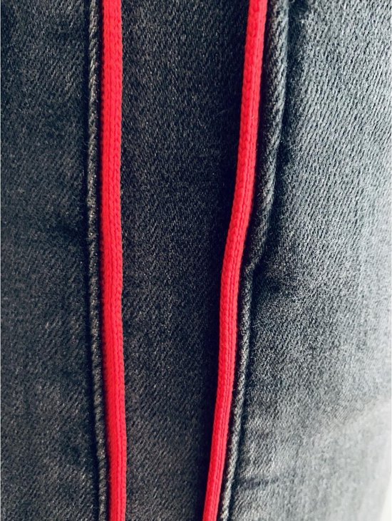 Pakket Rode datum Laatste Hudson Jeans • zwarte jeans Zoeey high rise met rode bies • maat 29 |  bol.com