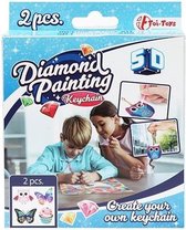 Diamond painting "2x sleutelhangers" - kinderen - volwassenen - accesoires - pakket - speelgoed - Viros