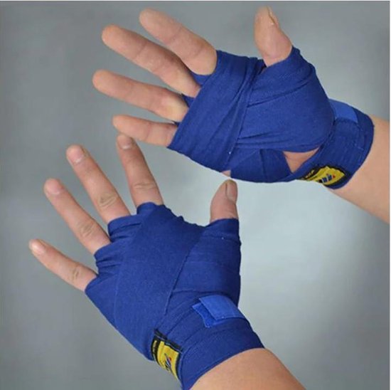 Muay Thai Bandage Straps - Blauw - Hand en Pols Bescherming Boksen Sparren Thai Boxing - New Age Devi