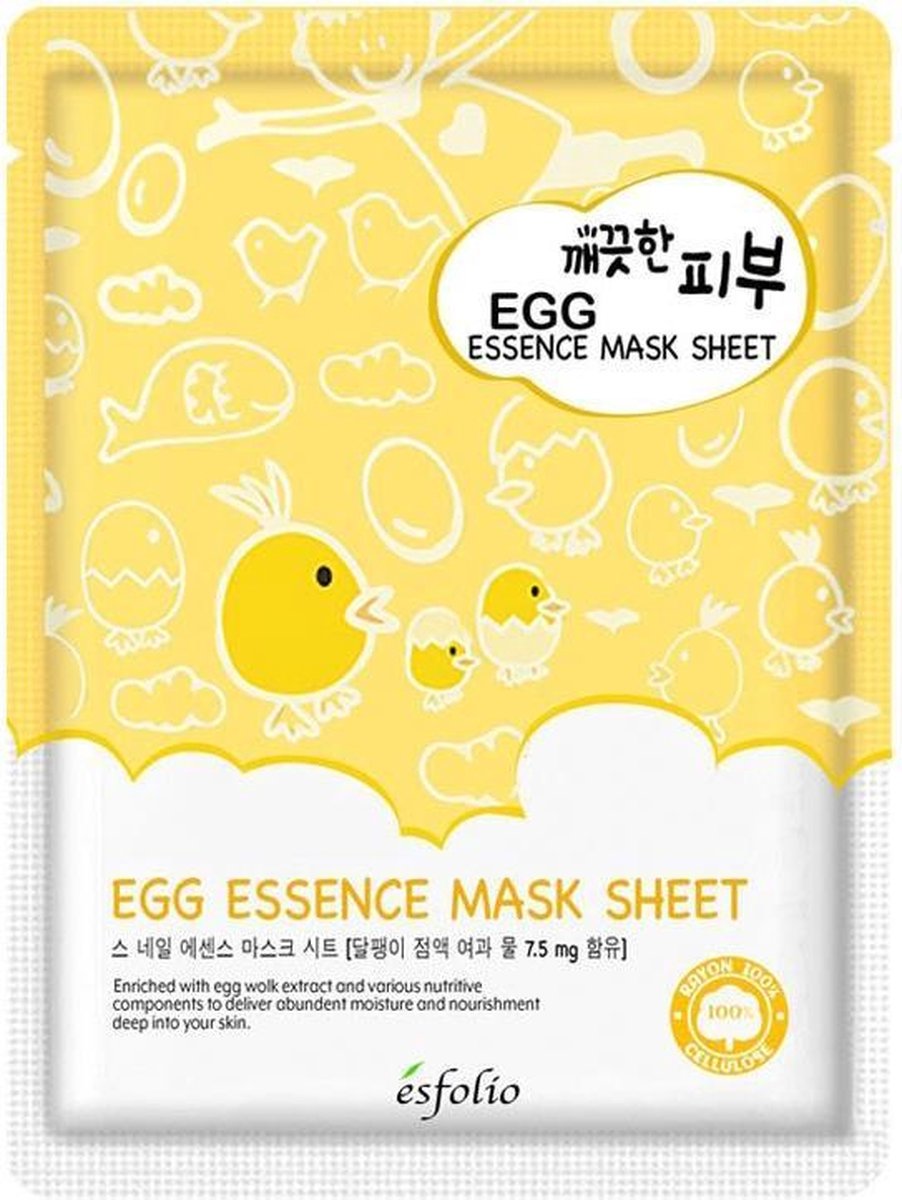 Esfolio Egg Essence Sheet Mask 25ml (Set van 4 stuks)