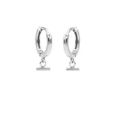 Karma - Hinged Hoops Symbols Horizontal Tube Silver M2974hin