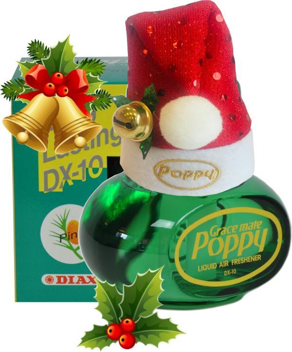 Poppy Grace Mate Luchtverfrisser Dennen 150ML. incl. Kerstmutsje