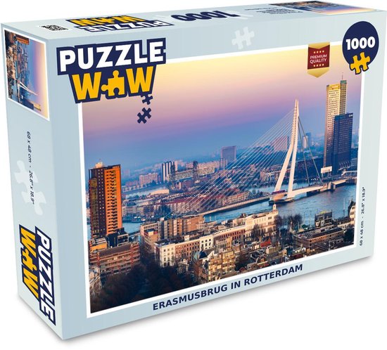 Puzzel Rotterdam - Erasmus - Brug - Roze - Legpuzzel - Puzzel 1000 stukjes  volwassenen | bol.com