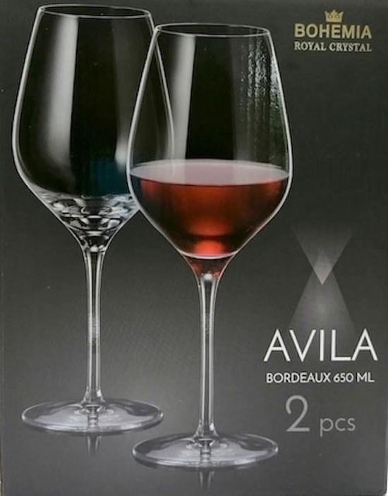 vacht cliënt Medic 2x Grote rode wijnglazen AVILA - set 2 stuks - Bohemia titanium kristal |  bol.com