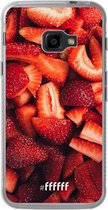 Samsung Galaxy Xcover 4 Hoesje Transparant TPU Case - Strawberry Fields #ffffff