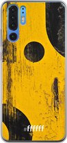 Huawei P30 Pro Hoesje Transparant TPU Case - Black And Yellow #ffffff