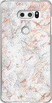 LG V30 (2017) Hoesje Transparant TPU Case - Peachy Marble #ffffff
