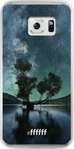 Samsung Galaxy S6 Edge Hoesje Transparant TPU Case - Space tree #ffffff