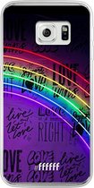 Samsung Galaxy S6 Edge Hoesje Transparant TPU Case - Love is Love #ffffff