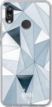 Huawei P20 Lite (2018) Hoesje Transparant TPU Case - Mirrored Polygon #ffffff
