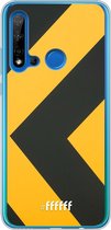 Huawei P20 Lite (2019) Hoesje Transparant TPU Case - Safety Stripes #ffffff