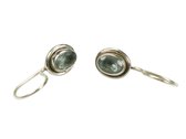 Zilveren oorbellen met sluiting Topaas 925 zilver