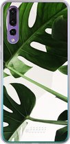 Huawei P30 Hoesje Transparant TPU Case - Tropical Plants #ffffff