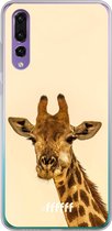 Huawei P30 Hoesje Transparant TPU Case - Giraffe #ffffff