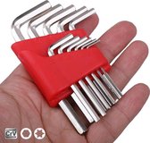 Inbussleutel 11 Delig - Schroevendraaier Set - met Houder - Rood