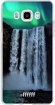 Samsung Galaxy J5 (2016) Hoesje Transparant TPU Case - Waterfall Polar Lights #ffffff