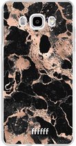 Samsung Galaxy J5 (2016) Hoesje Transparant TPU Case - Rose Gold Marble #ffffff