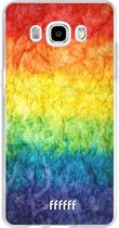 Samsung Galaxy J5 (2016) Hoesje Transparant TPU Case - Rainbow Veins #ffffff