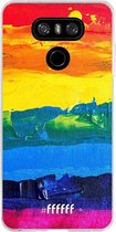LG G6 Hoesje Transparant TPU Case - Rainbow Canvas #ffffff
