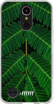 LG K10 (2017) Hoesje Transparant TPU Case - Symmetric Plants #ffffff