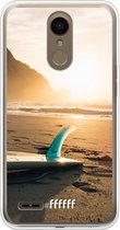 LG K10 (2018) Hoesje Transparant TPU Case - Sunset Surf #ffffff