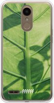 LG K10 (2018) Hoesje Transparant TPU Case - Leaves Macro #ffffff