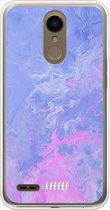 LG K10 (2018) Hoesje Transparant TPU Case - Purple and Pink Water #ffffff